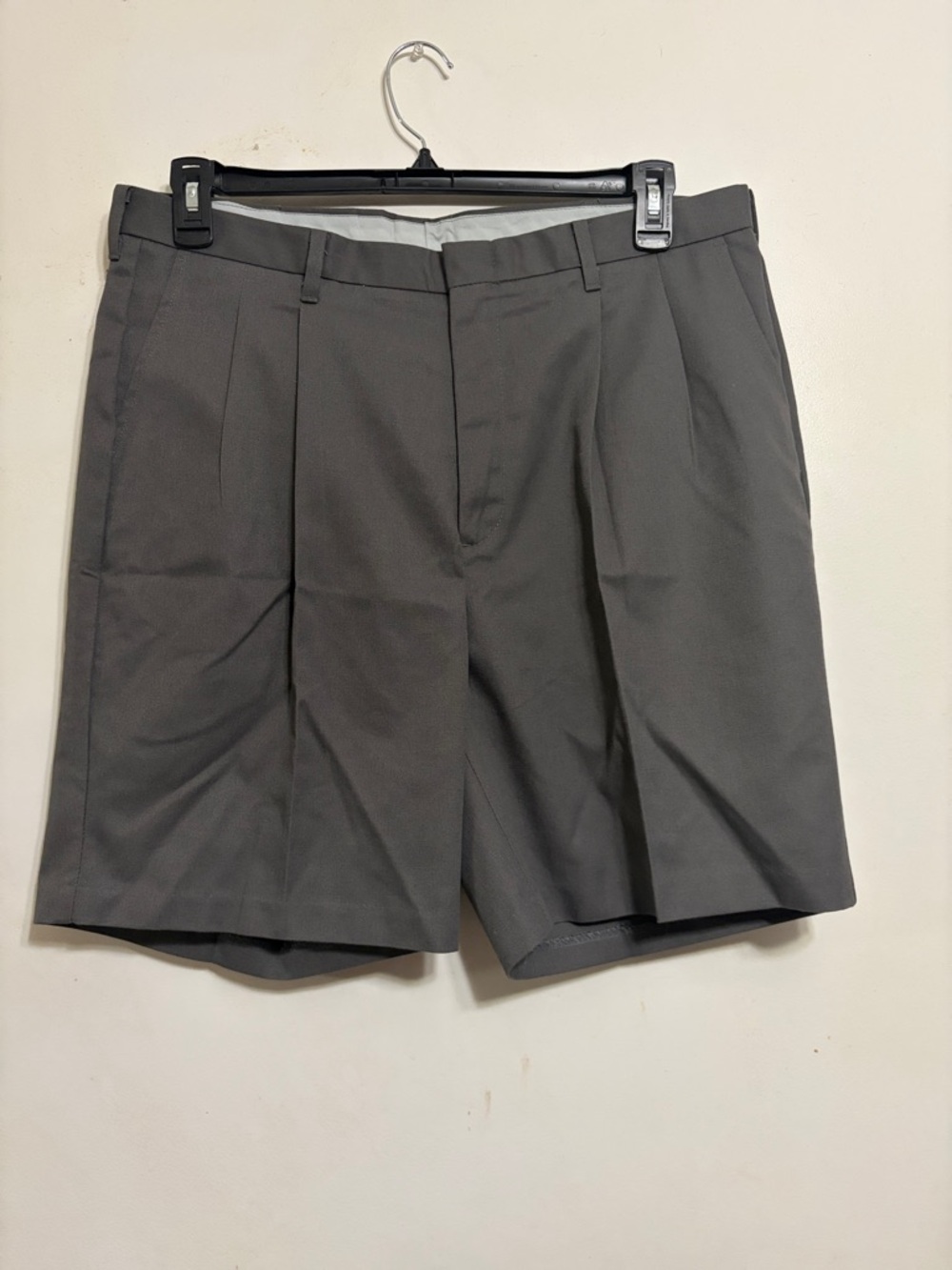 Men's Flat Front Gray Dress Shorts - Tailored Everyday Style